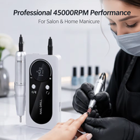Offre Spéciale – Ponceuse à Ongles Électrique Professionnelle Portable Rechargeable en Plastique, 45000 tr/min, pour Salon de Manucure