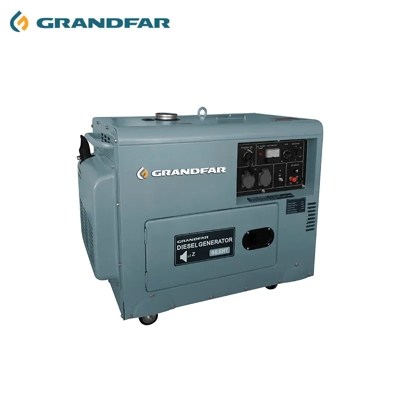 GRANDFAR 5kw 낮은 연료 소비 저소음 디젤 발전기 전기 시동 디젤 발전기 산업용 발전기