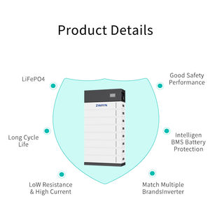 Zwayn Almacenamiento de energía 48V 200AH 10kw 20kw 30kw 40kw 51,2 V Batería inversora Turbina eólica Sistema de energía solar Batería Lifepo4 - Product Image 4