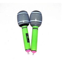 Jouet de microphone gonflable en PVC de 36cm et 24cm | Jouet de chant pour enfants de couleurs assorties pour les fêtes et les jeux de rôle