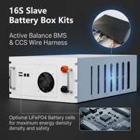 Kits de boîtier de batterie slave haute tension JKESS DIY 16S 51.2V LiFePO4 280AH 314AH avec équilibrage actif BMU BMS CCS pour la construction de batteries haute tension