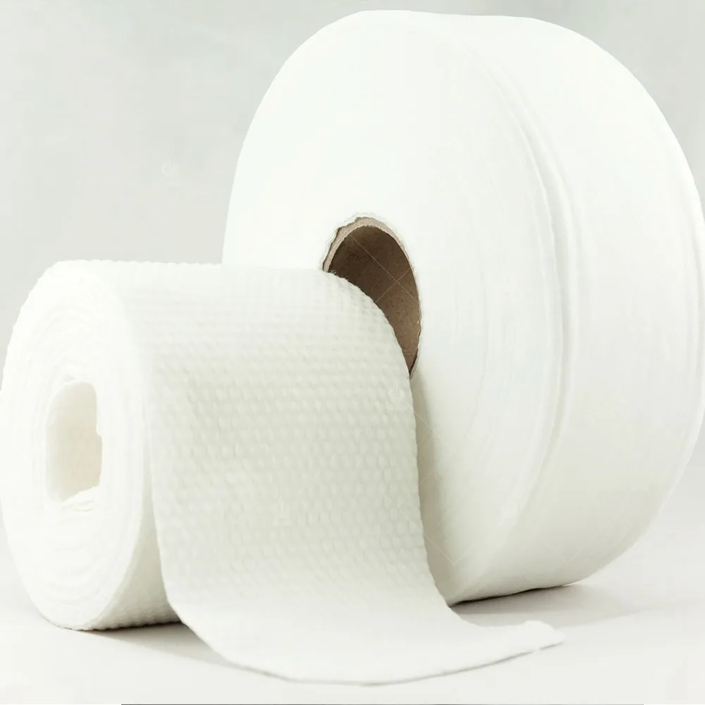 10% viscose + 90% polyester Spunlace Nonwoven Fabric For Wet Wipes Raw Materials