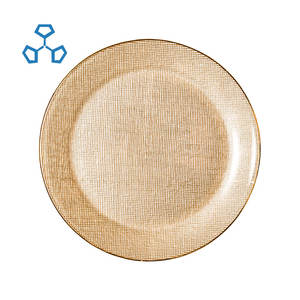 <span class=keywords><strong>Assiettes</strong></span> de fête dorées à motif feuille d'or, <span class=keywords><strong>assiettes</strong></span> de présentation dorées, <span class=keywords><strong>verres</strong></span> pour lieux de réception de mariage, 13 pouces – Ventes Flash - Product Image 3