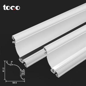 ไฟส่องสว่างมุมเพดานเชิงเส้นแบบอลูมิเนียมเส้นฉาบปูน65X65mm LED แบบติดพื้นผิว - Product Image 1