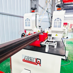 Machine de fabrication de fenêtres et de portes en PVC/UPVC et en aluminium contrôlée par PLC, avec scie à onglet automatique, 380V/220V, garantie 1 an - Product Image 4