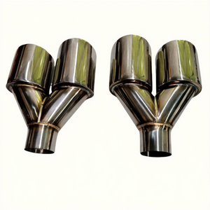 Precio Económico Repuestos de Automóvil Universales Puntas de Escape Cuádruples Silenciador de Tubo de Escape Doble de Acero Inoxidable de 3.5/4 Pulgadas - Product Image 1