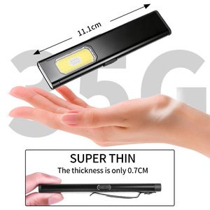 Lampe de poche LED COB portable X615, rechargeable par USB, avec clip et aimant, pour éclairage de travail en extérieur - Product Image 5