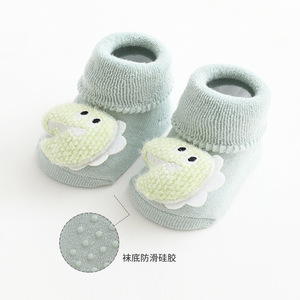 Lindo Animal 100% algodón peinado invierno recién nacido calcetines gruesos para bebés boca suelta cálido 0-3 años Calcetines antideslizantes para bebés - Product Image 6