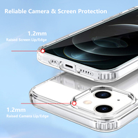 Coque de téléphone personnalisée en TPU mince dur Transparent en vrac pour iPhone 15 14 13 Pro Max coque de téléphone en cristal antichoc