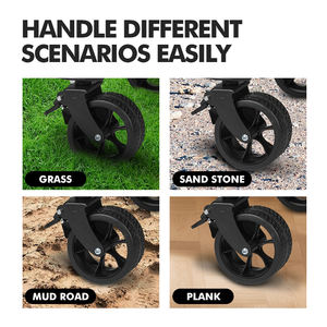 KINGGEAR açık kamp balıkçılık genişletilmiş programı ile katlanır sepet 170L çift katlı vagon katlanabilir spor vagon tekerlekler - Product Image 4