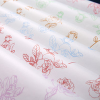 Papier de soie de haute qualité 17 g/m² avec logo personnalisé, en pâte de bois recyclable, plus de 40 couleurs, taille personnalisée pour l'artisanat, la décoration et l'emballage