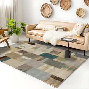 พรมปูพื้นลายเรขาคณิตหรูหรา รูปทรงสี่เหลี่ยมผืนผ้า วัสดุเลียนแบบขนแคชเมียร์ กันลื่น เหมาะสำหรับห้องนั่งเล่น ห้องนอน สไตล์นอร์ดิก รุ่น H-256 - Product Image 4