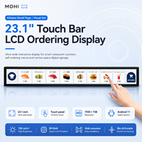 Écran LCD tactile ultra-large pour la commande de menus de restaurant et l'affichage numérique