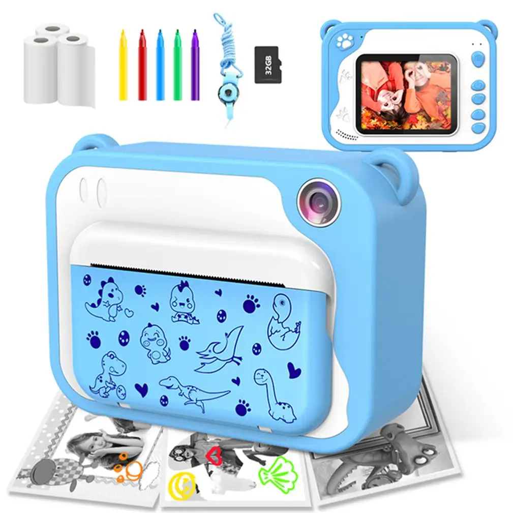 Cámara de juguete para niños de buena calidad, cámara de impresión instantánea, Mini Cámara Digital de Material ABS para niños pequeños, regalos de cumpleaños