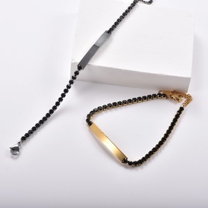 Pulsera de Cadena con Circonitas de Colores de Moda para Mujer, Brazalete Ajustable de Acero Inoxidable que No se Deslustra, Joyería Diaria de Moda - Product Image 6