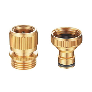 Brass Garden Hose <b>Quick</b> <b>Connectors</b> 3/4 Inch Male Female Fittings For Irrigation With O-Rings - Product Image 4