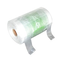 Sac en rouleau transparent en PEHD écologique personnalisé avec poignée pour le shopping, réutilisable, pour la vente au détail et les supermarchés