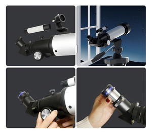F70400 Astronomisches Teleskop Weiß-Schwarz Hochauflösende Vergrößerung für Sternbeobachtung Mondbeobachtung Geschenk-Teleskop - Product Image 4