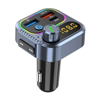 Émetteur FM sans fil portable pour voiture, lecteur MP3 BT5.4, charge rapide PD30W, chargeur de téléphone de voiture avec affichage numérique QC3.0
