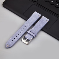Bracelet en cuir véritable à dégagement rapide, cousu à la main, avec breloque, pour 14/16/18/19/20 mm