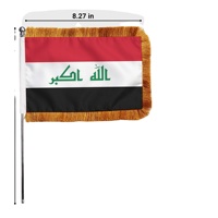 Drapeau de table à franges pour la Journée de la République d'Irak, décoration événementielle, fourniture B2B, affichage diplomatique, exposition commerciale