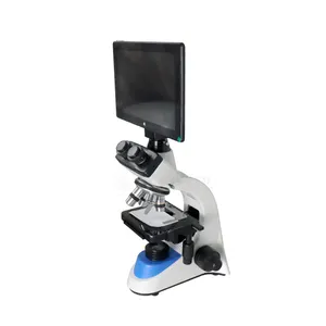 กล้องจุลทรรศน์ชีวภาพแบบสามตาทางการแพทย์ SY-B129F2กล้องจุลทรรศน์ความละเอียดสูงพร้อมแท็บเล็ต