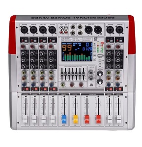 Mezclador Amplificador de Potencia Profesional VR de 4, 6 y 8 Canales, 500W, Consola de Mezclas con MP3, Bluetooth y USB para Actuaciones en Escenario - Product Image 1