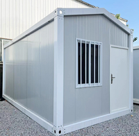 Maison conteneur pliable préfabriquée de 20 pieds Panneau sandwich de bâtiment mobile temporaire facile à assembler pour dortoir à usage domestique