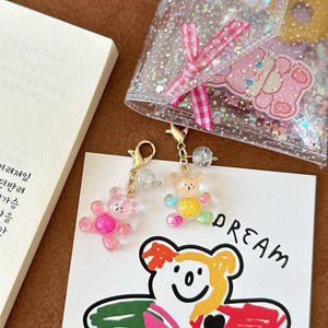 CHENXI Llavero de metal personalizado con mini oso, dijes para auriculares y accesorios decorativos - Product Image 3