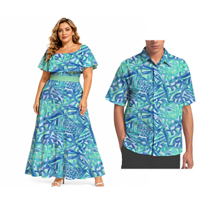 Abbigliamento Estivo Casual per Coppie 2026: Camicie Comode da Uomo e Abiti Hawaiani alla Moda da Donna, Coordinati da <span class=keywords><strong>Spiaggia</strong></span> Traspiranti - Product Image 2