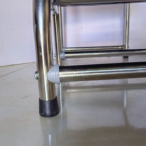 Stainless Steel Footstool Double Layer Black Industrial Workshop Step Stool For Elderly Living Room Use - Product Image 3