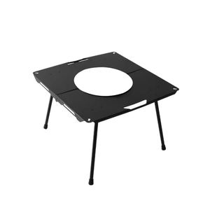 Mesa de Barbacoa Portátil Plegable de Carbón para Exteriores, Negra, Ideal para Campamento y Picnic, en Oferta - Product Image 1