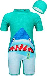 Garçons bleu bébé vêtements de natation soleil URF + 50 protection maillots de bain une pièce pour enfants avec chapeau de soleil vêtements de bain pour enfants en été - Product Image 3