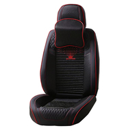 Housse de siège de voiture universelle de luxe en cuir de qualité supérieure avec appui-tête et soutien lombaire pour berlines et SUV, fabriquée en usine
