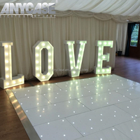 Piste de danse étoilée LED blanche portable pour mariages et fêtes Fournitures de décoration de mariage Starlight