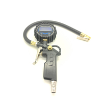 Pistolet de pression des pneus numérique 0-200PSl avec pièces de compresseur d'air Outil de réparation de pneus Connecteur européen Pistolet de gonflage de pneus