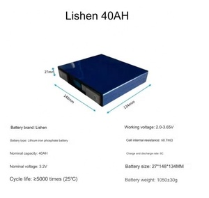 Lishen аккумулятор с быстрой зарядкой LFP 3,2 В LISHEN 40Ah 6C LiFePO4 литий-ионный аккумулятор для EV E-bike AGV Robot - Product Image 4