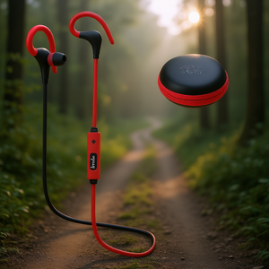 Irola Auriculares deportivos inalámbricos con gancho para la oreja, resistentes al sudor, Bluetooth V4.1 con micrófono para correr, senderismo y viajes - Product Image 2