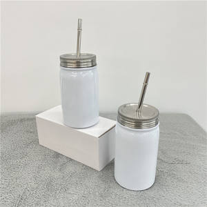 Pot de sublimation blanc 17oz en acier inoxydable avec couvercle, pour impression thermique à pression, livraison gratuite, entrepôts américaines, livraison gratuite, - Product Image 2