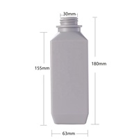 XYPACKAGING Bouteilles d'emballage personnalisées en HDPE de 500 ml (16 oz) grises vides pour lotion corporelle, savon, shampoing, poudre libre, sérigraphie