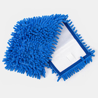 Esun Home Fregona de chenilla de bolsillo de polvo de microfibra reutilizable lavable para limpieza de pisos con poste de aluminio