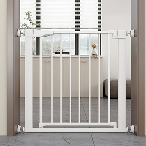 Barrière de sécurité rétractable blanche pour bébés et animaux de compagnie, extra large, double serrure, en acier, <span class=keywords><strong>porte</strong></span> de parc pour bébé, nouveauté - Product Image 2