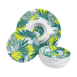 Service de <span class=keywords><strong>vaisselle</strong></span> en mélamine à motif floral, joli et <span class=keywords><strong>pas</strong></span> <span class=keywords><strong>cher</strong></span> - Product Image 1