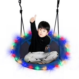 New Patented product Children Hangjing Toy nest baby Swing Chair electric With colorful LED Lights with remote control