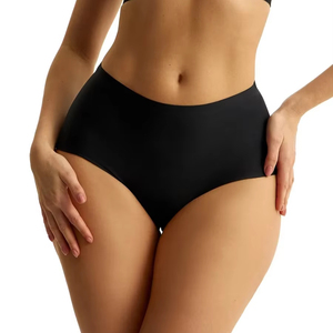 Sportif respirant taille haute femmes glace soie sans trace slips couleur unie Sexy <span class=keywords><strong>culotte</strong></span> femmes sous-vêtements menstruels - Product Image 1