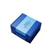Boîte d'emballage personnalisée en carton ondulé pour vêtements, bijoux, électronique, avec gaufrage, design rectangulaire, ouverture à clapet