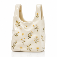 Sac fourre-tout décoratif personnalisé en gros avec imprimé floral frais pour cuillères, fourchettes et couteaux – Organisateur de vaisselle pour fêtes, mariages et hôtels