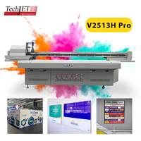Impresora Plana UV de Gran Formato TechJet V2513 para Impresión en Madera, Vidrio, Acrílico y Plástico