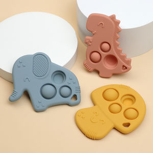 Sûr sans BPA Silicone Fidget Toy POP Dinosaure <span class=keywords><strong>Champignon</strong></span> et Éléphant Bébé <span class=keywords><strong>Dentition</strong></span> Bâton Doux Sensoriel 0-24 Mois Soulagement De <span class=keywords><strong>Dentition</strong></span> - Product Image 2