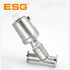 Vanne pneumatique à siège incliné ESG DN25 DN32 à deux voies pour eau et liquides à basse pression et température ambiante - Product Image 5